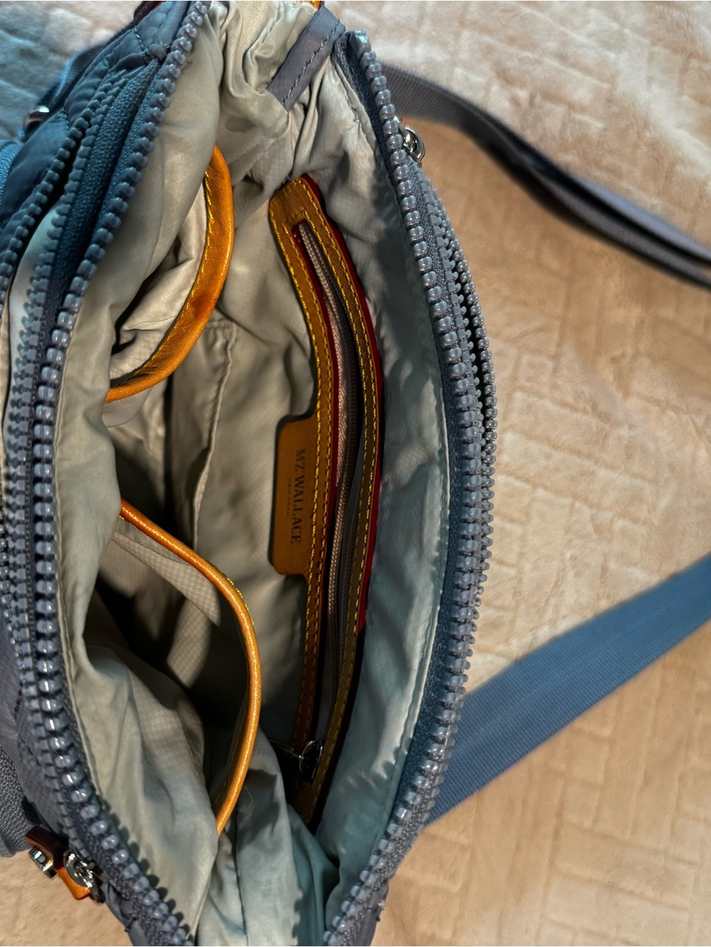 MZ Wallace Stone Blue Metro Scout Crossbody Deluxe - Picture 5 of 6